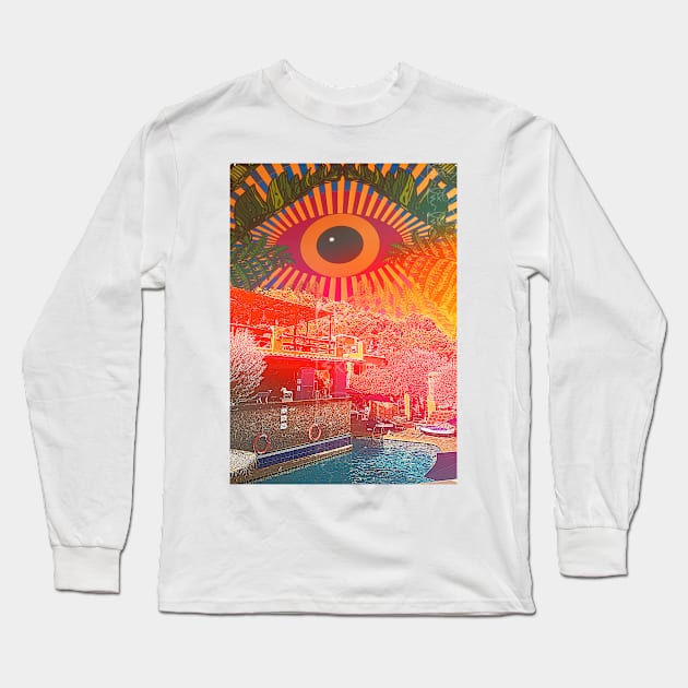 Ibizan Sunset At Pikes Long Sleeve T-Shirt by JMCdesign